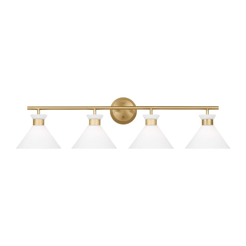 Visual Comfort Studio DJV1014SB Belcarra Four Light Bath, Satin Brass