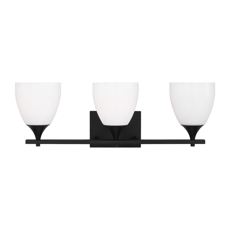 Visual Comfort Studio DJV1023MBK Toffino Three Light Bath, Midnight Black