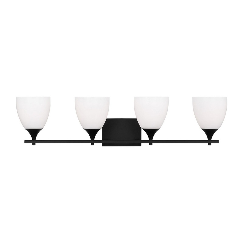 Visual Comfort Studio DJV1024MBK Toffino Four Light Bath, Midnight Black