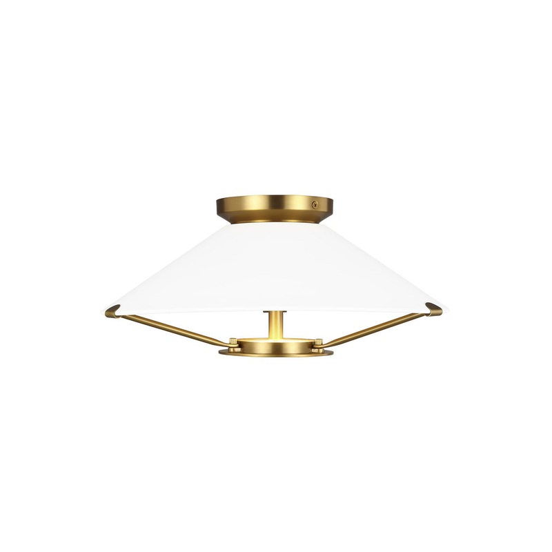 Visual Comfort Studio CF1091BBS Ultra-Light LED Flush Mount, Burnished Brass (Discontinued)