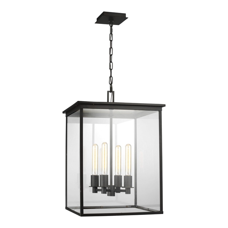 Visual Comfort Studio CO1154HTCP Freeport Four Light Hanging Lantern, Heritage Copper