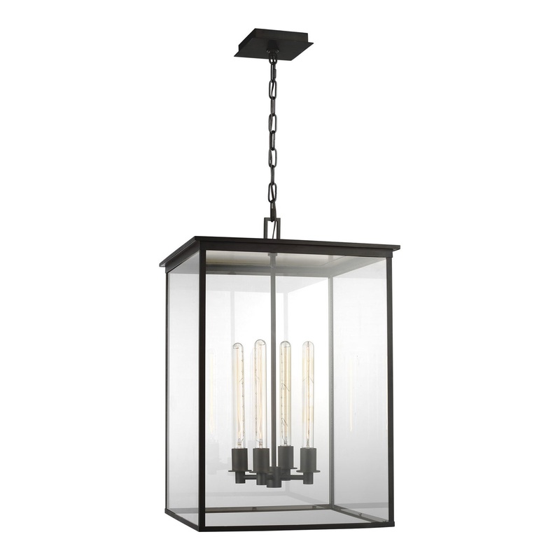 Visual Comfort Studio CO1164HTCP Freeport Four Light Hanging Lantern, Heritage Copper