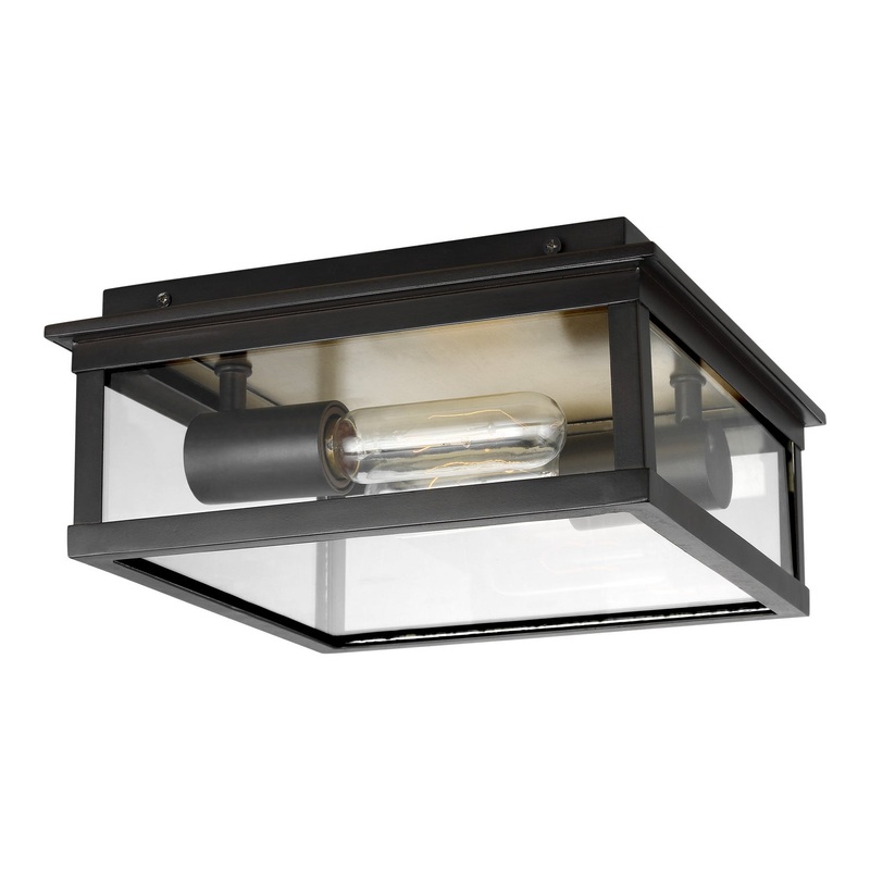Visual Comfort Studio CO1172HTCP Freeport Two Light Outdoor Flush Mount, Heritage Copper