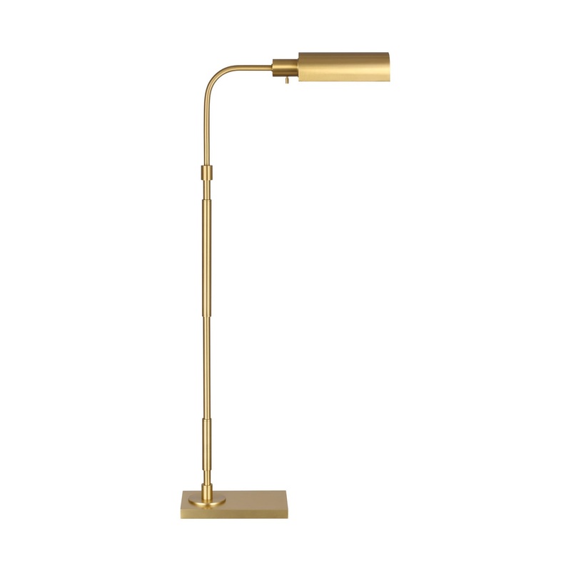 Visual Comfort Studio CT1161BBS1 Kenyon One Light Task Floor Lamp, Burnished Brass