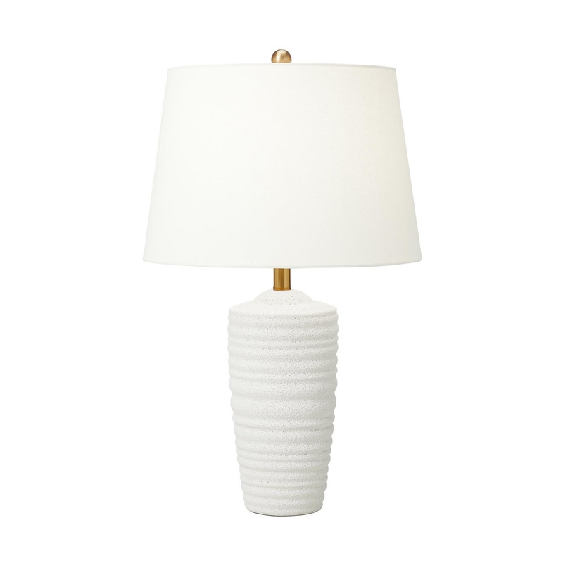 Visual Comfort Studio CT1201PRW1 Waveland One Light Table Lamp, Porous White