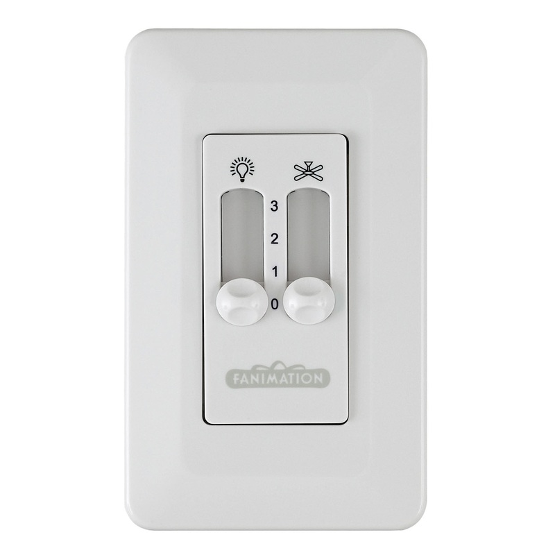Fanimation CW2WH Controls Wall Control Non-Reversing - Fan Speed And Light White (Discontinued)