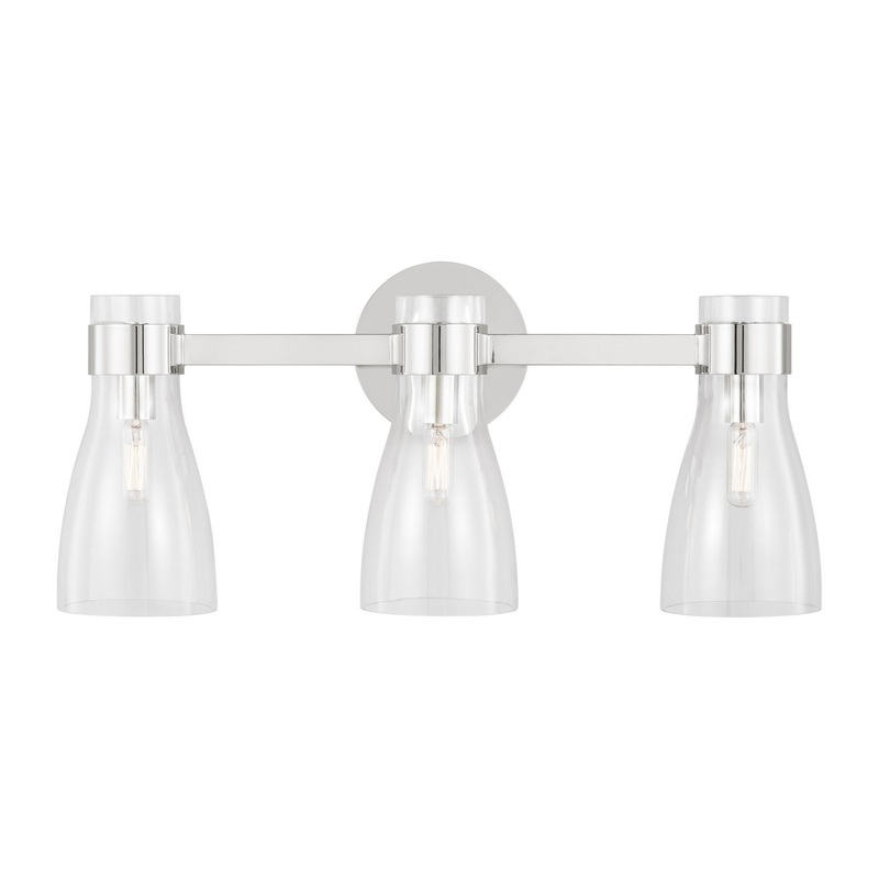 Visual Comfort Studio AEV1003PN Moritz Three Light Bath Fixture, Polished Nickel (Discontinued)
