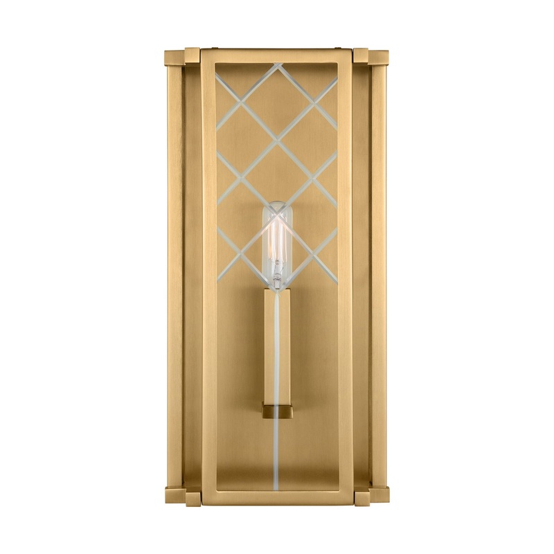 Visual Comfort Studio AW1161BBS Erro One Light Wall Sconce, Burnished Brass