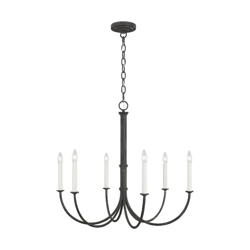 Visual Comfort Studio CC1146IO Champlain Six Light Chandelier, Iron Oxide (Discontinued)