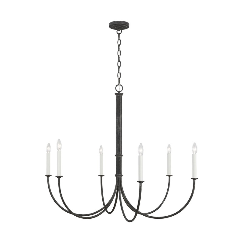 Visual Comfort Studio CC1156IO Champlain Six Light Chandelier, Iron Oxide (Discontinued)