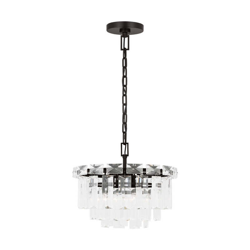 Visual Comfort Studio CC1254AI Arden Four Light Chandelier, Aged Iron