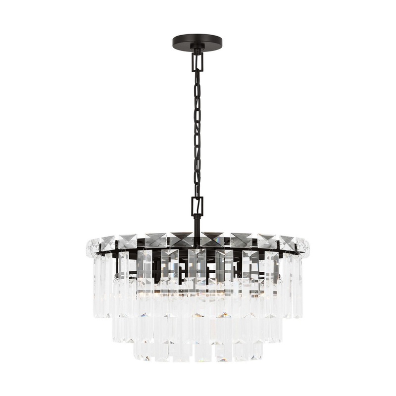 Visual Comfort Studio CC12610AI Arden Ten Light Chandelier, Aged Iron