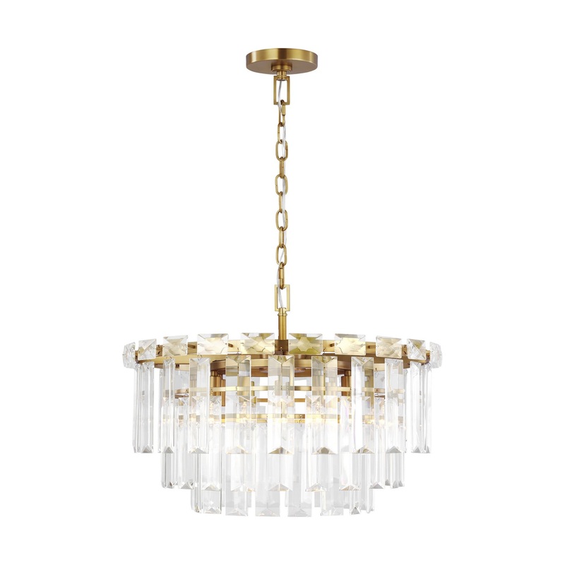 Visual Comfort Studio CC12610BBS Arden Ten Light Chandelier, Burnished Brass