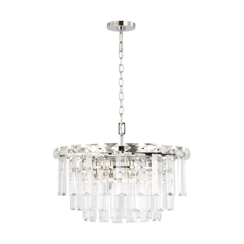 Visual Comfort Studio CC12610PN Arden Ten Light Chandelier, Polished Nickel