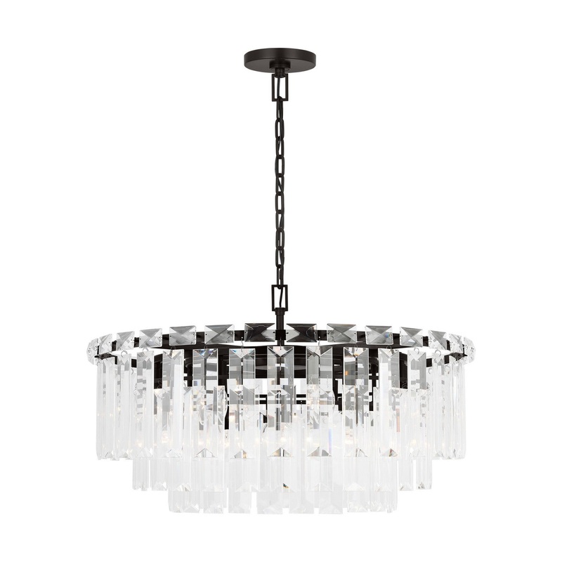 Visual Comfort Studio CC12716AI Arden 16 Light Chandelier, Aged Iron