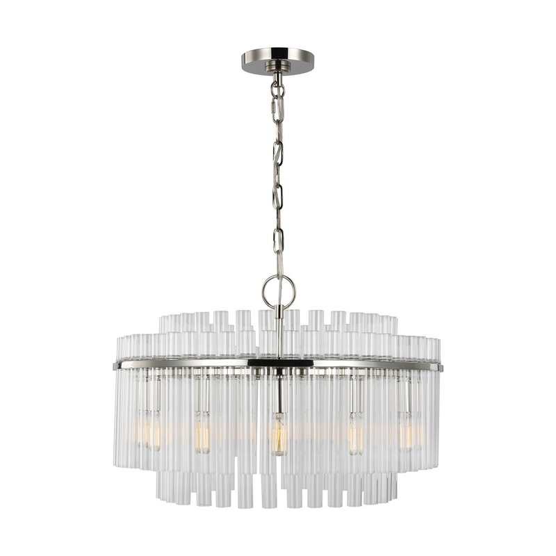 Visual Comfort Studio CC12812PN Beckett 12 Light Chandelier, Polished Nickel