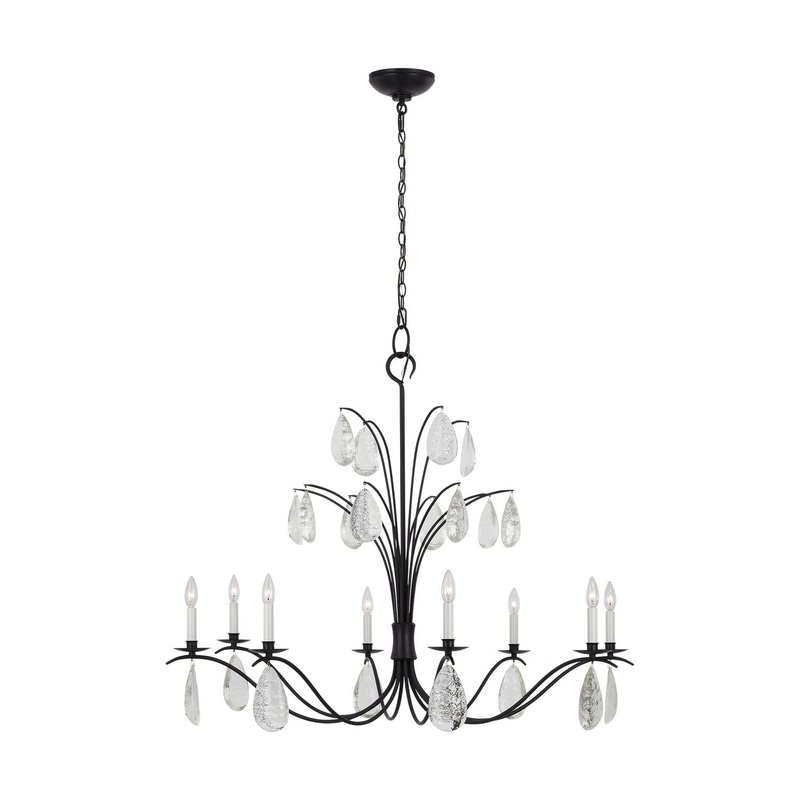 Visual Comfort Studio CC1598AI Shannon Eight Light Chandelier, Aged Iron (Discontinued)