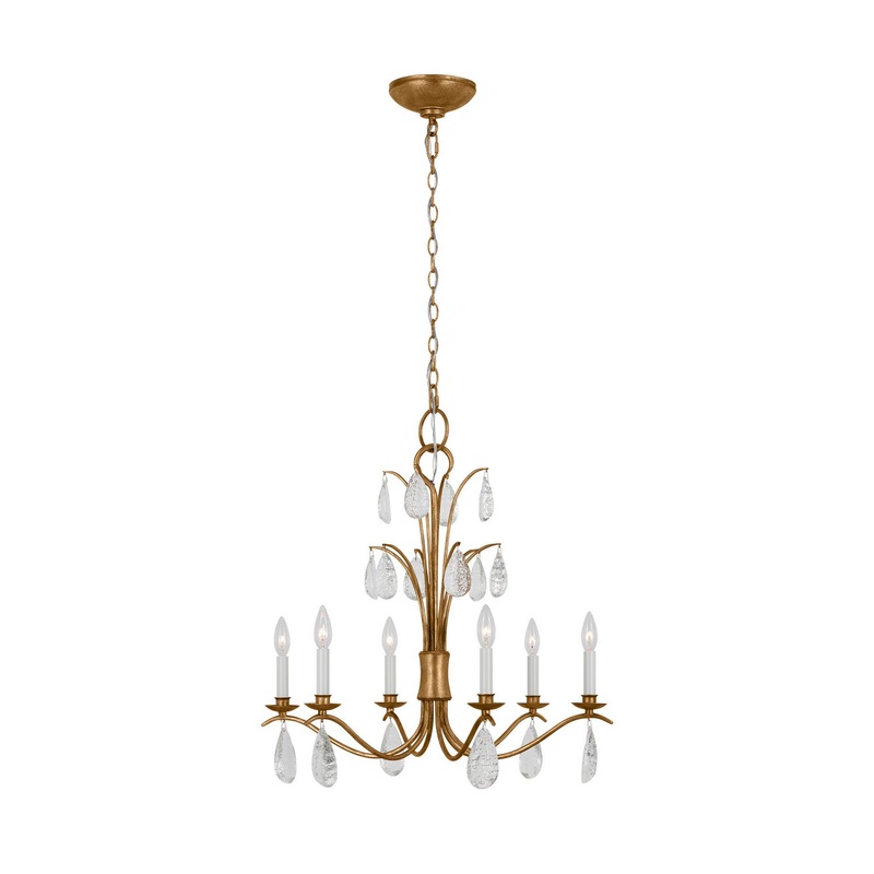 Visual Comfort Studio CC1616ADB Shannon Six Light Chandelier, Antique Gild