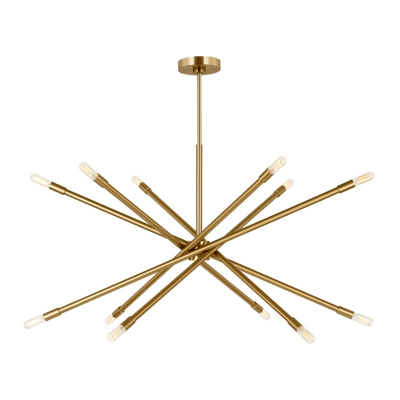 Visual Comfort Studio CC16512BBS Eastyn 12 Light Chandelier, Burnished Brass