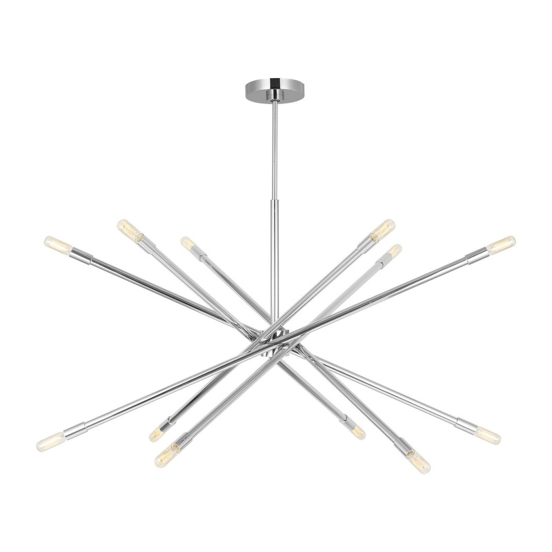 Visual Comfort Studio CC16512PN Eastyn 12 Light Chandelier, Polished Nickel