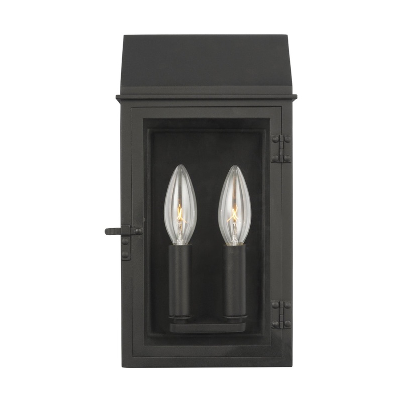Visual Comfort Studio CO1252TXB Hingham Two Light Outdoor Wall Lantern, Textured Black