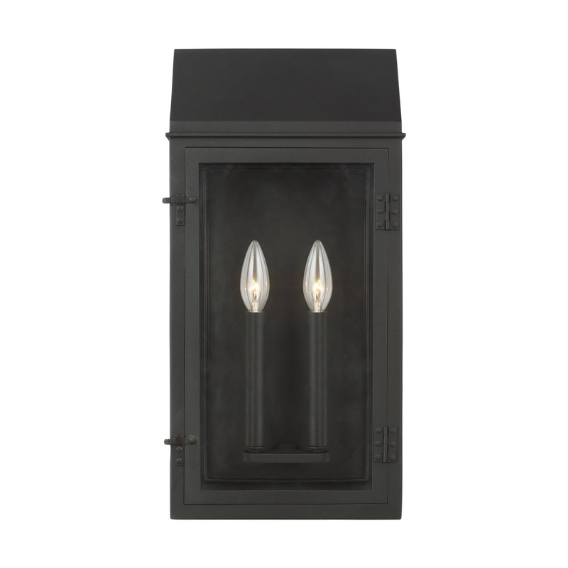 Visual Comfort Studio CO1272TXB Hingham Two Light Outdoor Wall Lantern, Textured Black