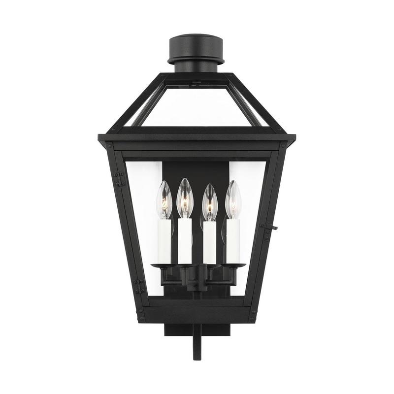 Visual Comfort Studio CO1374TXB Hyannis Four Light Lantern, Textured Black
