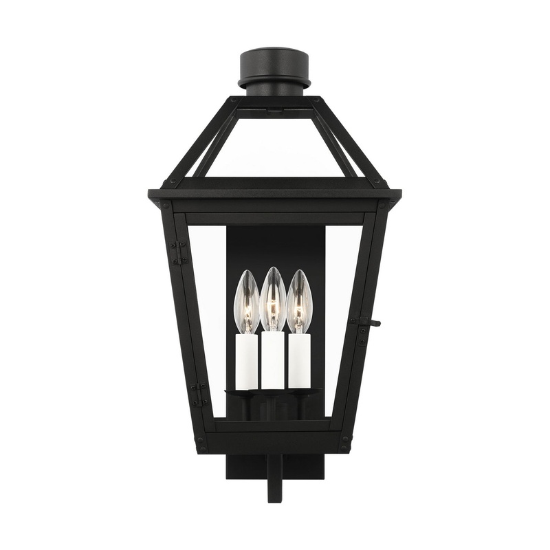 Visual Comfort Studio CO1383TXB Hyannis Three Light Wall Lantern, Textured Black