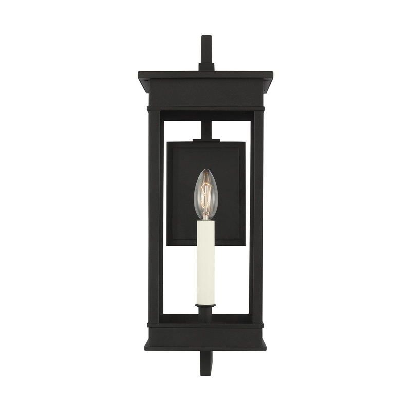 Visual Comfort Studio CO1451TXB Cupertino One Light Outdoor Wall Sconce, Textured Black