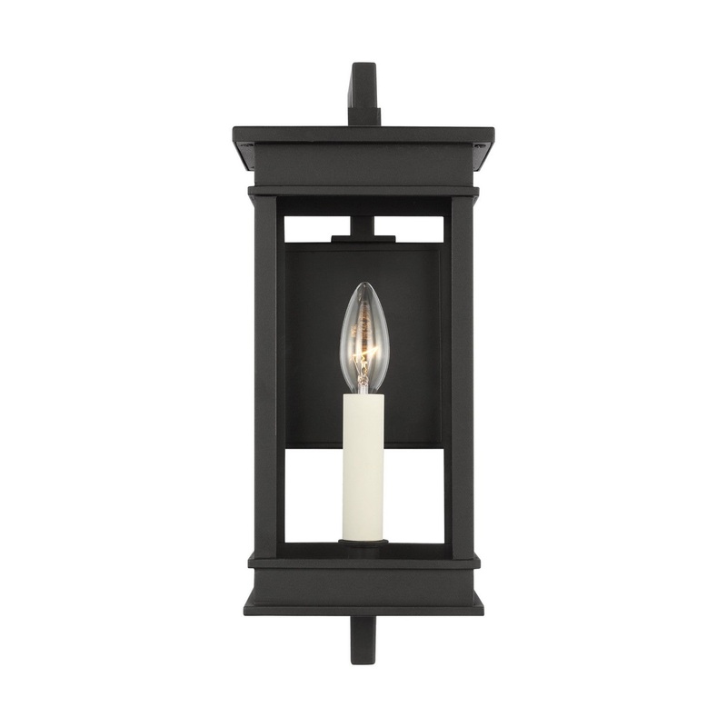 Visual Comfort Studio CO1461TXB Cupertino One Light Outdoor Wall Sconce, Textured Black