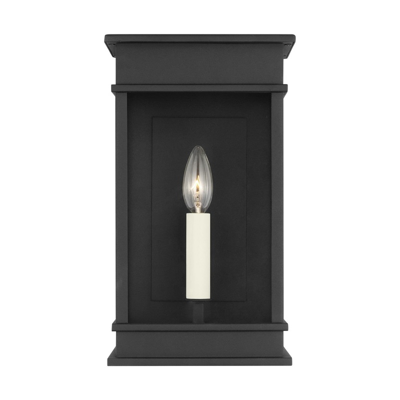 Visual Comfort Studio CO1501TXB Cupertino One Light Outdoor Wall Sconce, Textured Black