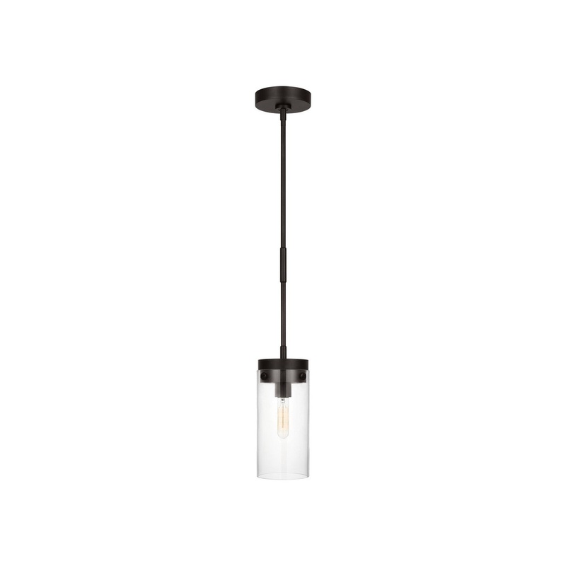 Visual Comfort Studio CP1001AI Garrett One Light Pendant, Aged Iron