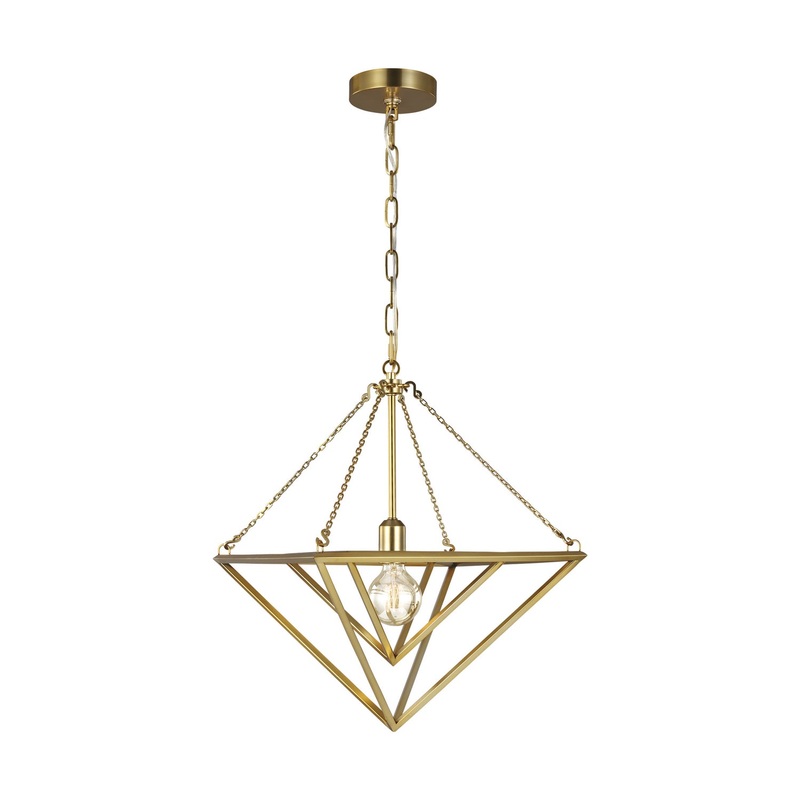 Visual Comfort Studio CP1131BBS Carat One Light Pendant, Burnished Brass (Discontinued)