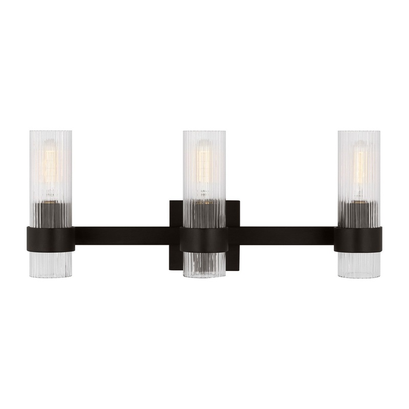Visual Comfort Studio CV1023AI Geneva Three Light Bath Vanity, Aged Iron