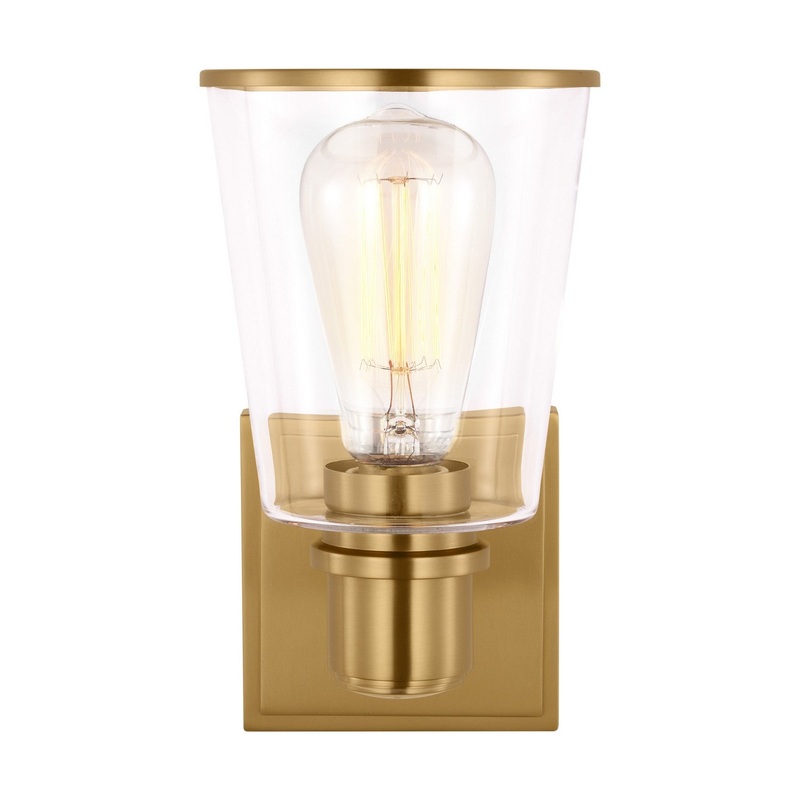 Visual Comfort Studio CV1031BBS Alessa One Light Bath Vanity, Burnished Brass