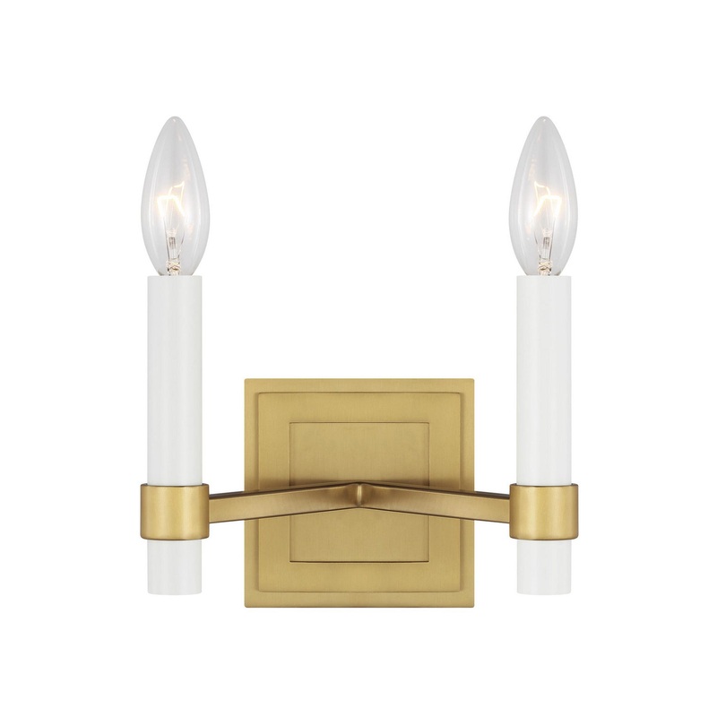 Visual Comfort Studio CW1222BBS Marston Two Light Wall Sconce, Burnished Brass (Discontinued)