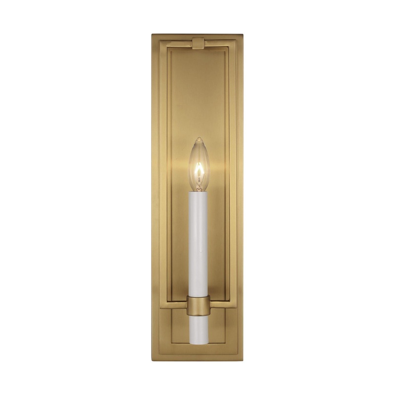 Visual Comfort Studio CW1241BBS Marston One Light Wall Sconce, Burnished Brass