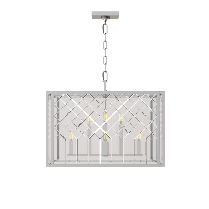 Visual Comfort Studio AC1158PN Erro Eight Light Pendant, Polished Nickel