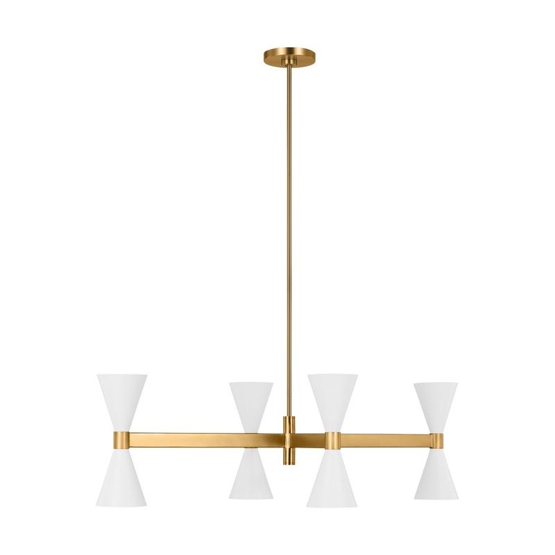 Visual Comfort Studio AEC1068MWT Albertine Eight Light Chandelier, Matte White (Discontinued)