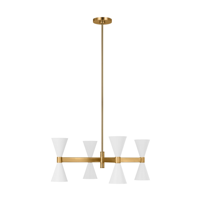 Visual Comfort Studio AEC1078MWT Albertine Eight Light Chandelier, Matte White (Discontinued)