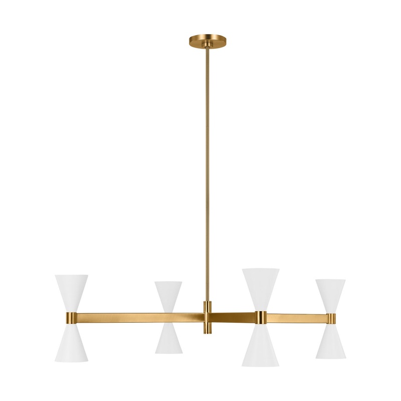 Visual Comfort Studio AEC1088MWT Albertine Eight Light Chandelier, Matte White (Discontinued)