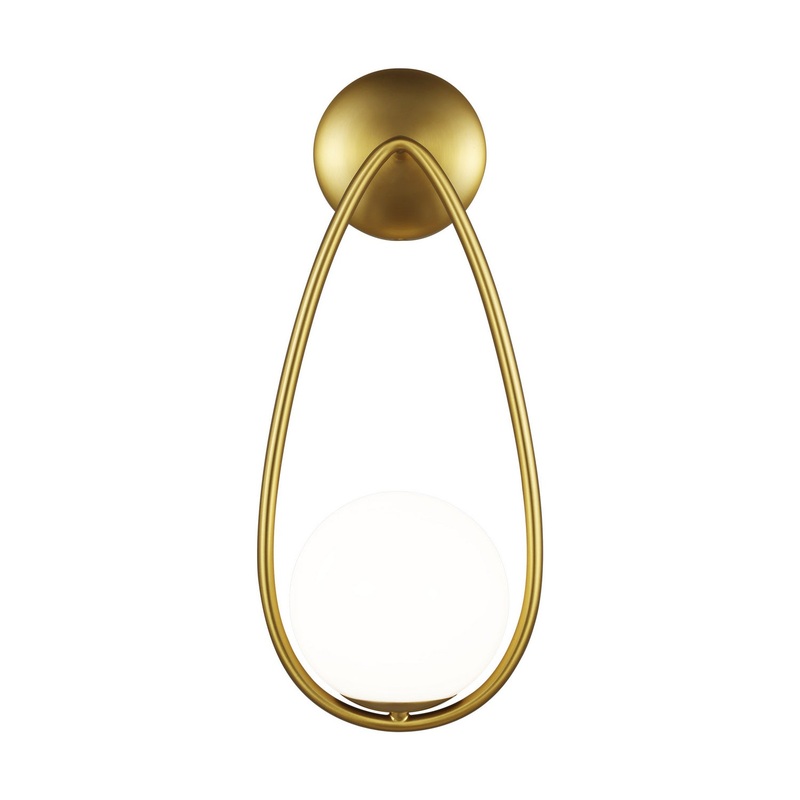 Visual Comfort Studio AEW1011BBS Galassia One Light Wall Sconce, Burnished Brass (Discontinued)