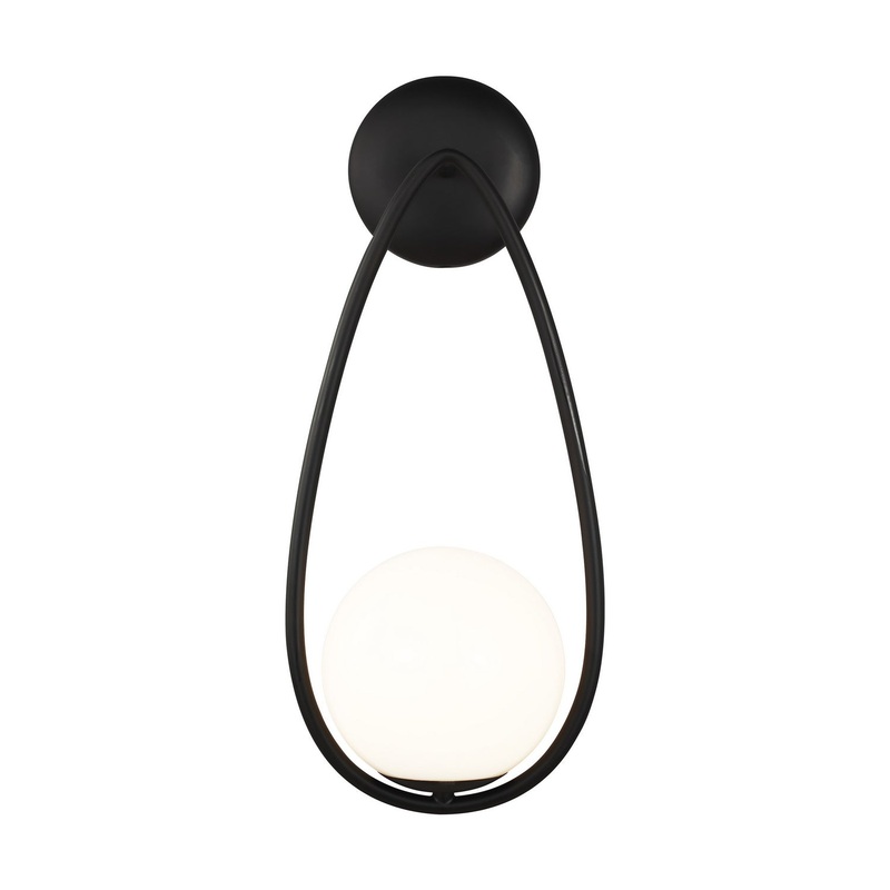 Visual Comfort Studio AEW1011MBK Galassia One Light Wall Sconce, Midnight Black (Discontinued)