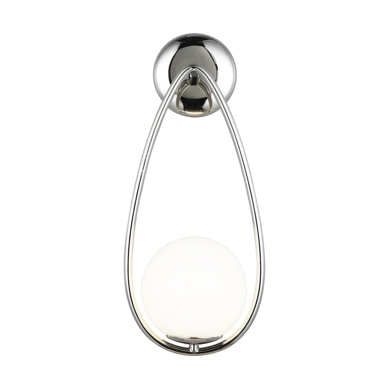 Visual Comfort Studio AEW1011PN Galassia One Light Wall Sconce, Polished Nickel (Discontinued)