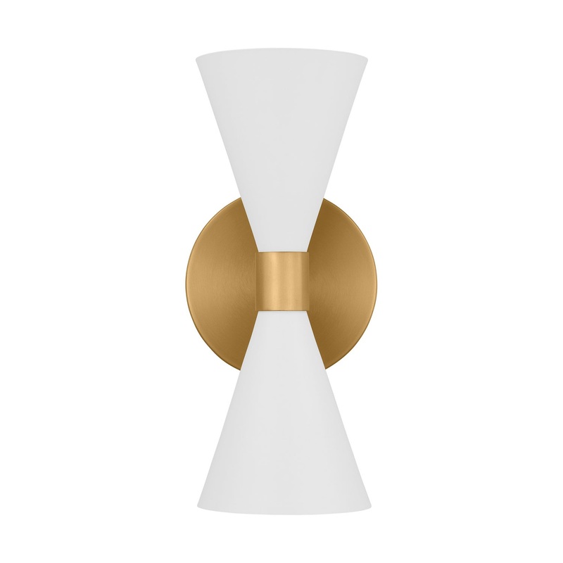Visual Comfort Studio AEW1032MWT Albertine Two Light Bath Fixture, Matte White (Discontinued)