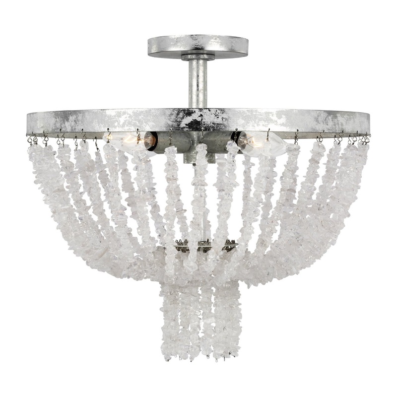 Visual Comfort Studio AF1164SMT Leon Four Light Flush Mount, Salt Mist (Discontinued)