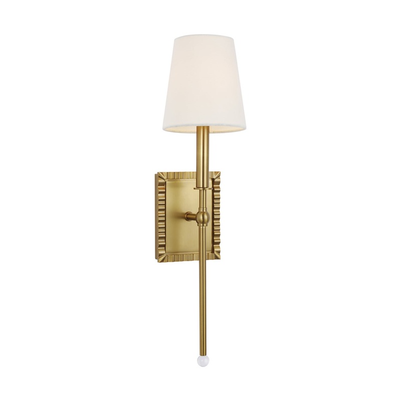Visual Comfort Studio AW1051BBS Baxley One Light Wall Sconce, Burnished Brass