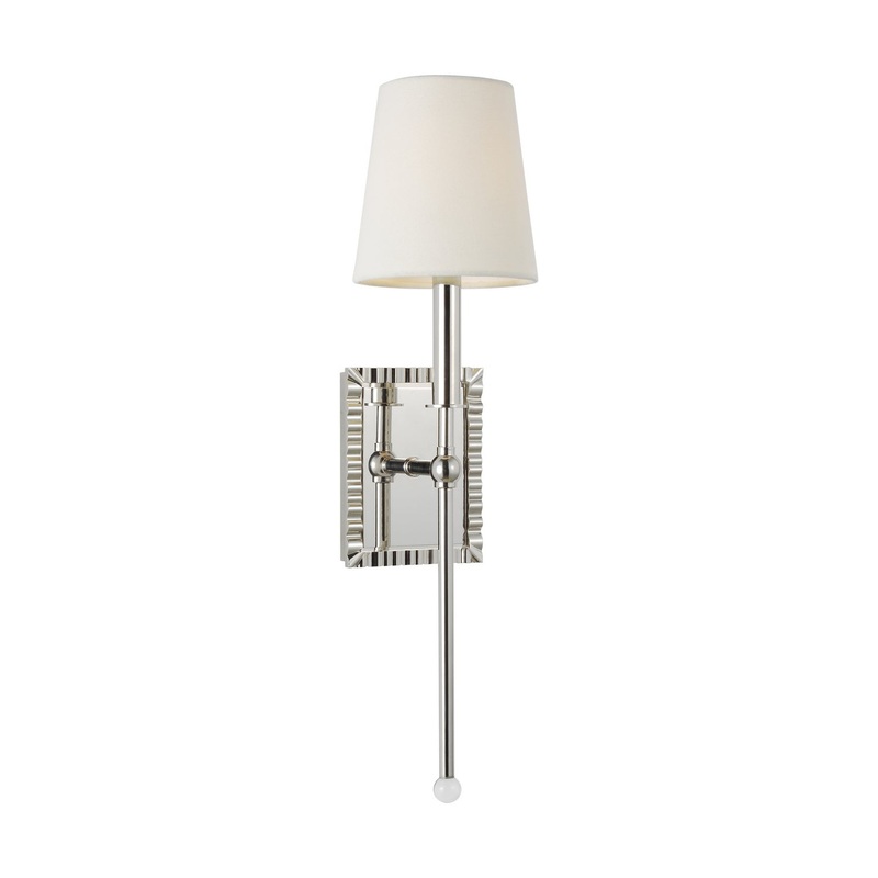 Visual Comfort Studio AW1051PN Baxley One Light Wall Sconce, Polished Nickel