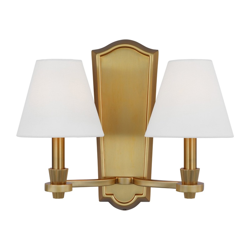 Visual Comfort Studio AW1112BBS Paisley Two Light Wall Sconce, Burnished Brass (Discontinued)