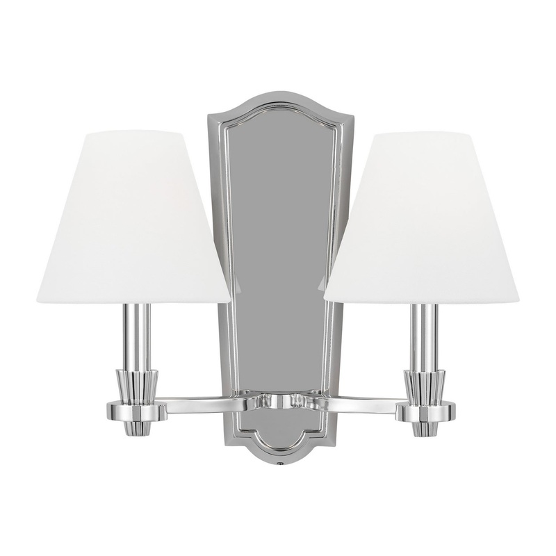 Visual Comfort Studio AW1112PN Paisley Two Light Wall Sconce, Polished Nickel (Discontinued)